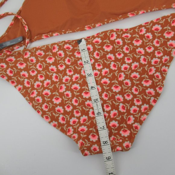 AERIE Brown Floral Bikini XS/Med - Picture 8 of 11